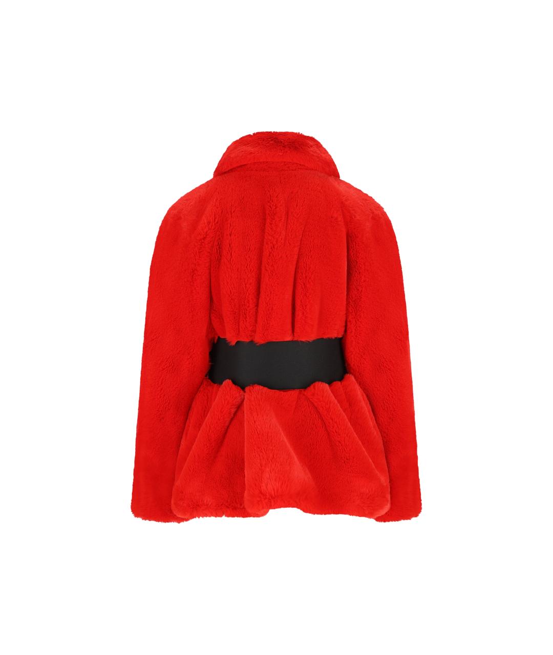 BALENCIAGA Красная полиэстеровая шуба, фото 2