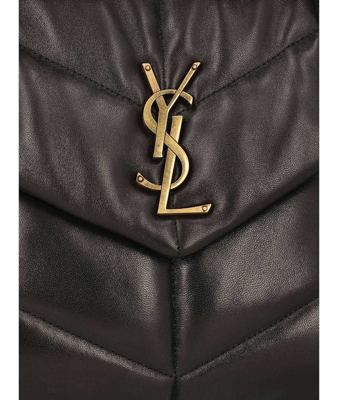 SAINT LAURENT Черная кожаная сумка через плечо, фото 4