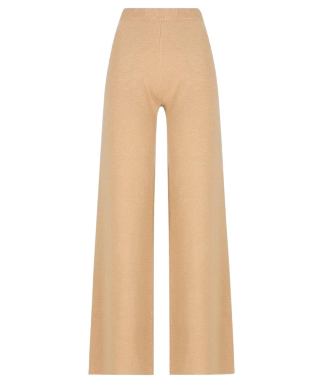 MAX MARA Бежевые шерстяные брюки широкие, фото 1