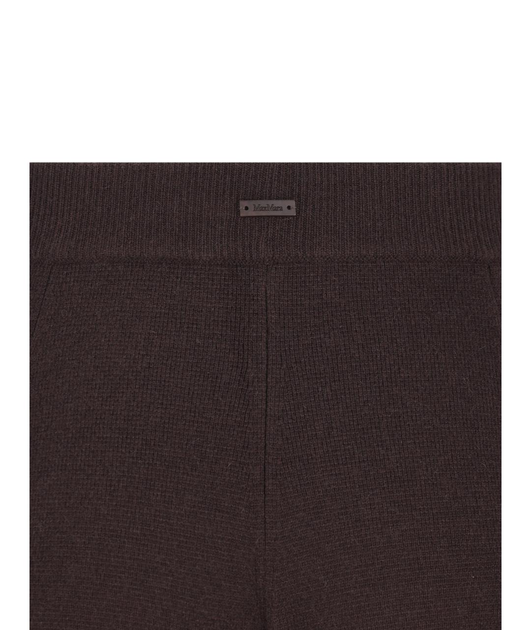 MAX MARA Коричневые шерстяные прямые брюки, фото 4