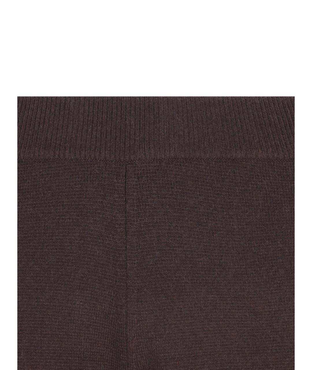 MAX MARA Коричневые шерстяные прямые брюки, фото 3