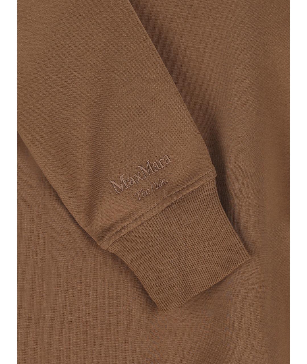 'S MAX MARA Коричневый хлопковый джемпер / свитер, фото 4