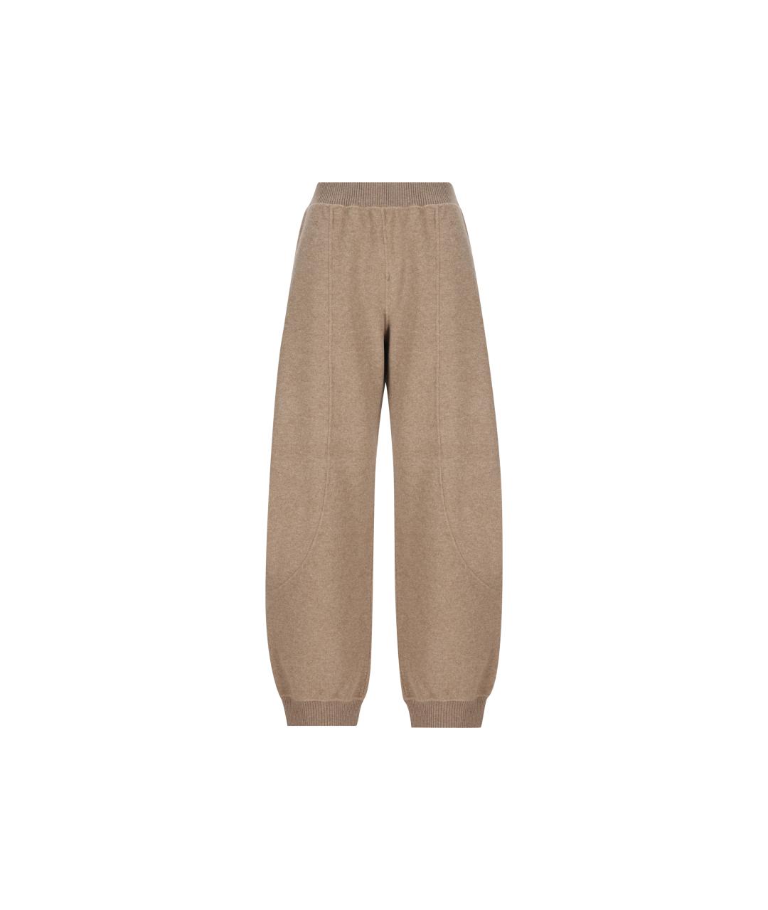 MAX MARA Бежевые шерстяные прямые брюки, фото 5