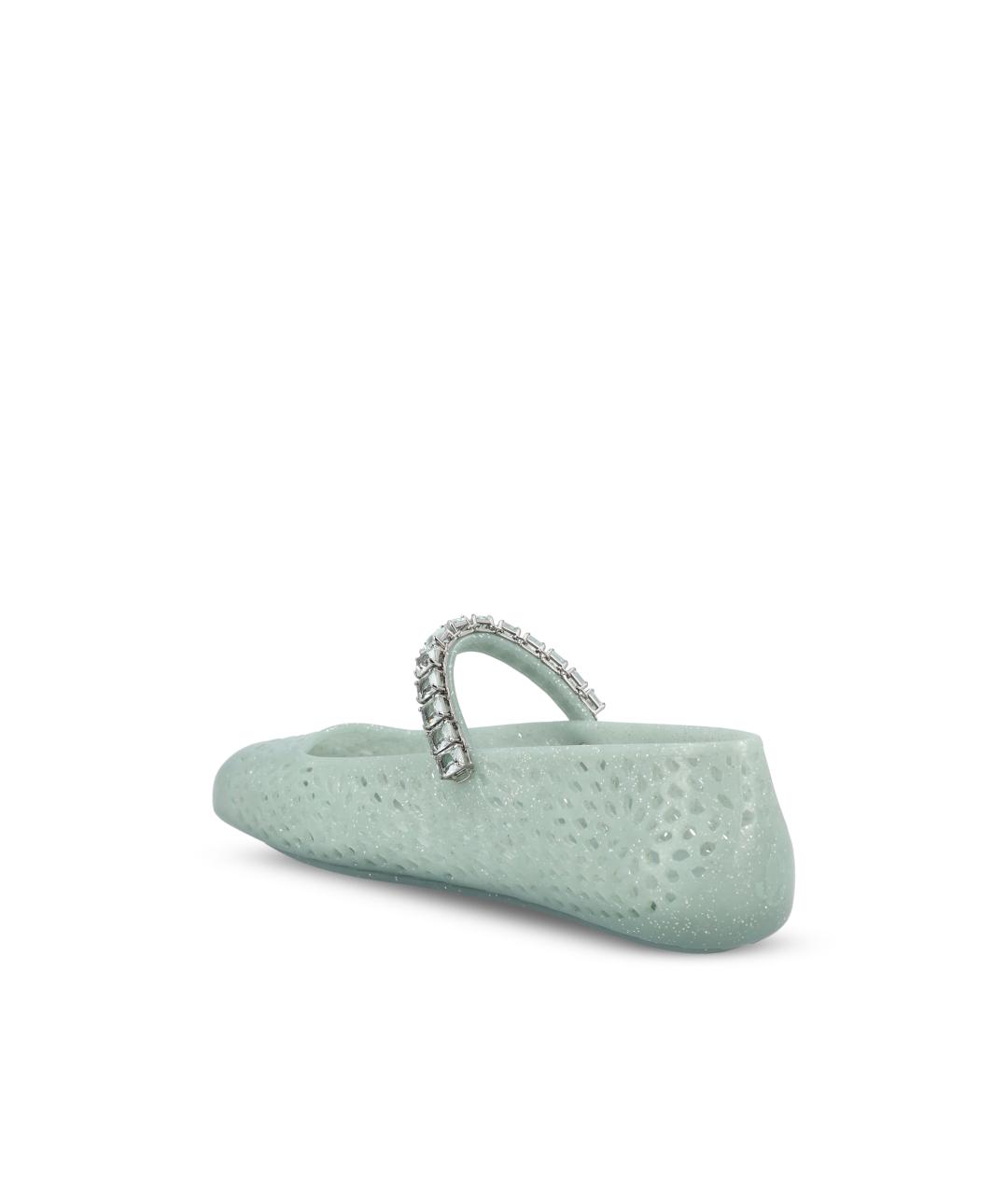 JIMMY CHOO Голубые резиновые балетки, фото 3