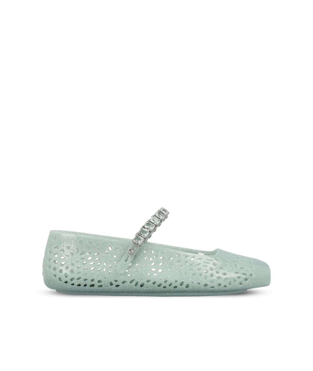 JIMMY CHOO Голубые резиновые балетки, фото 1