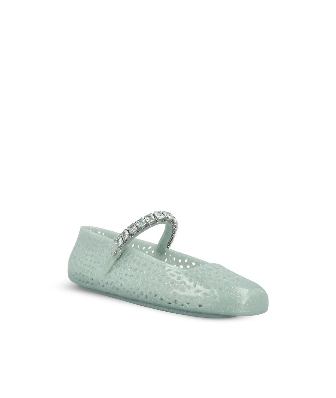 JIMMY CHOO Голубые резиновые балетки, фото 2