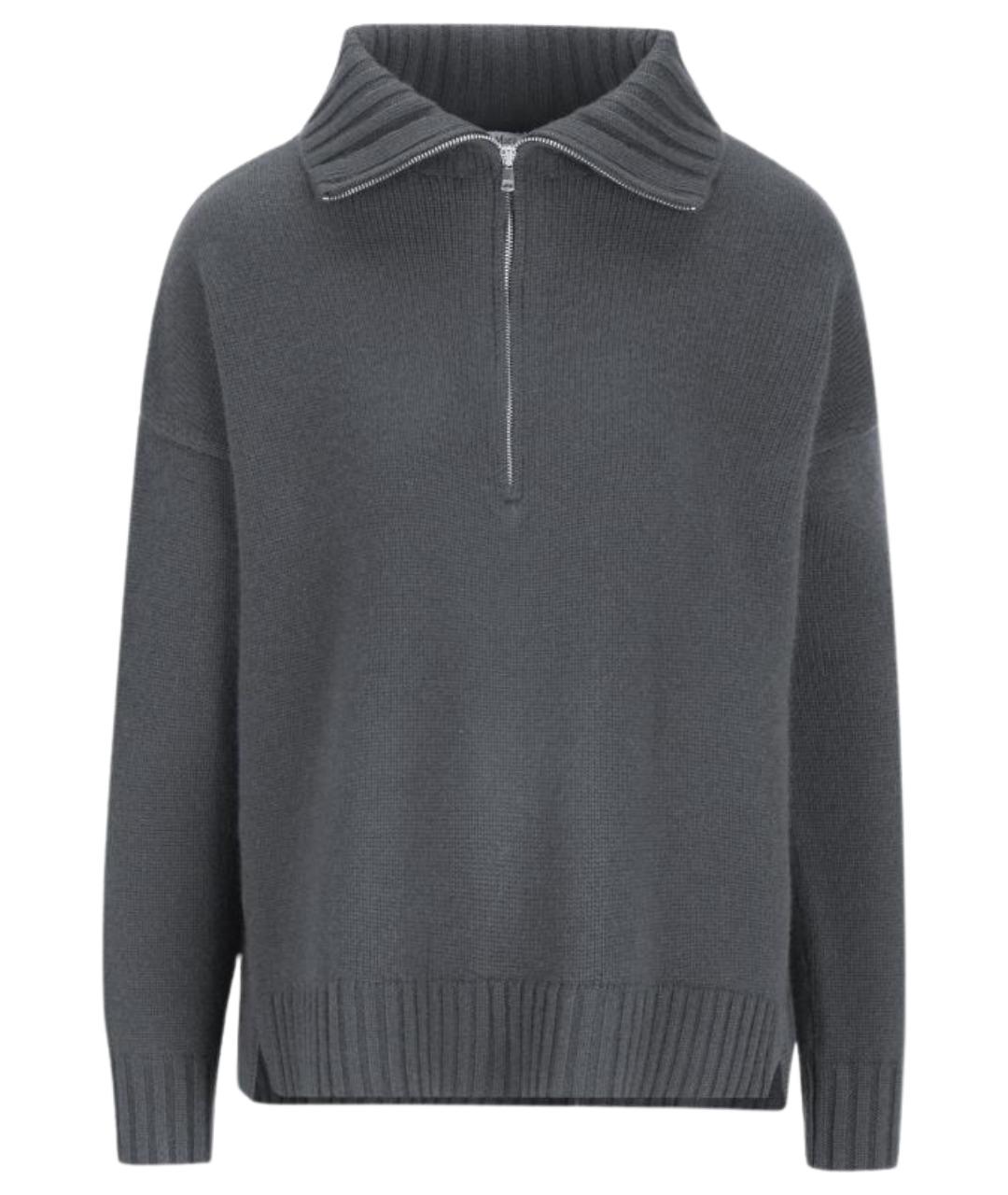MAX MARA Серый кашемировый джемпер / свитер, фото 1