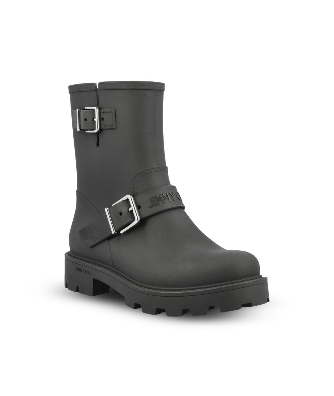 JIMMY CHOO Черные резиновые сапоги, фото 2