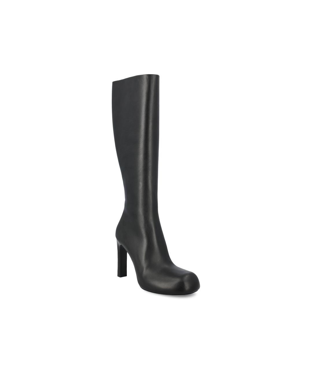 BALENCIAGA Черные кожаные сапоги, фото 2