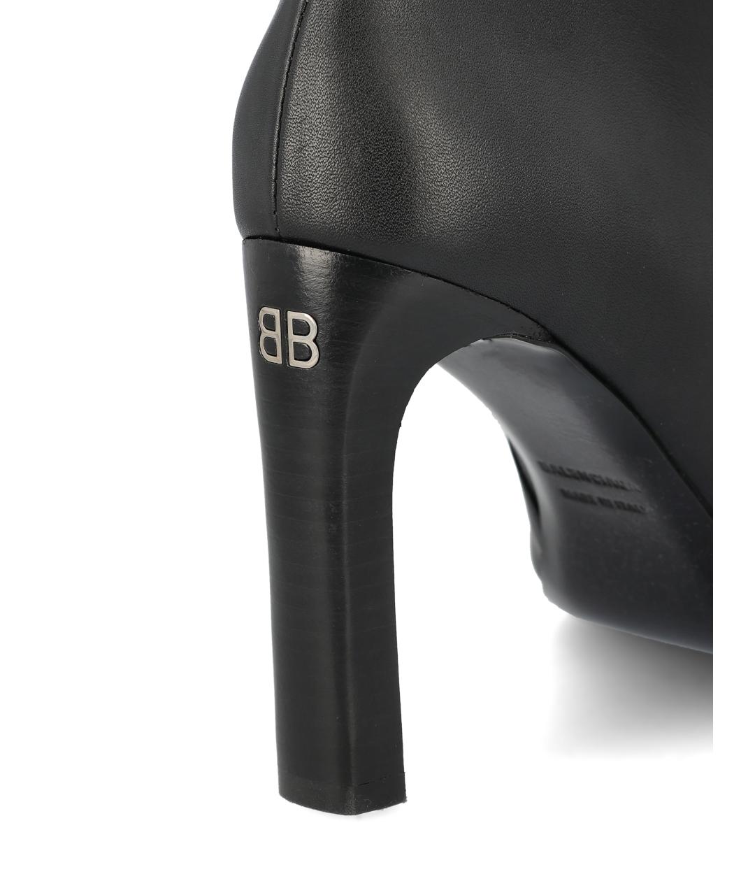 BALENCIAGA Черные кожаные сапоги, фото 4