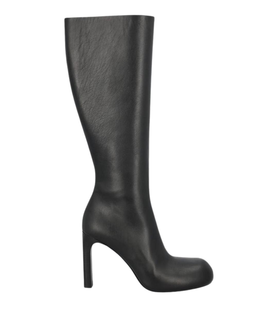 BALENCIAGA Черные кожаные сапоги, фото 1
