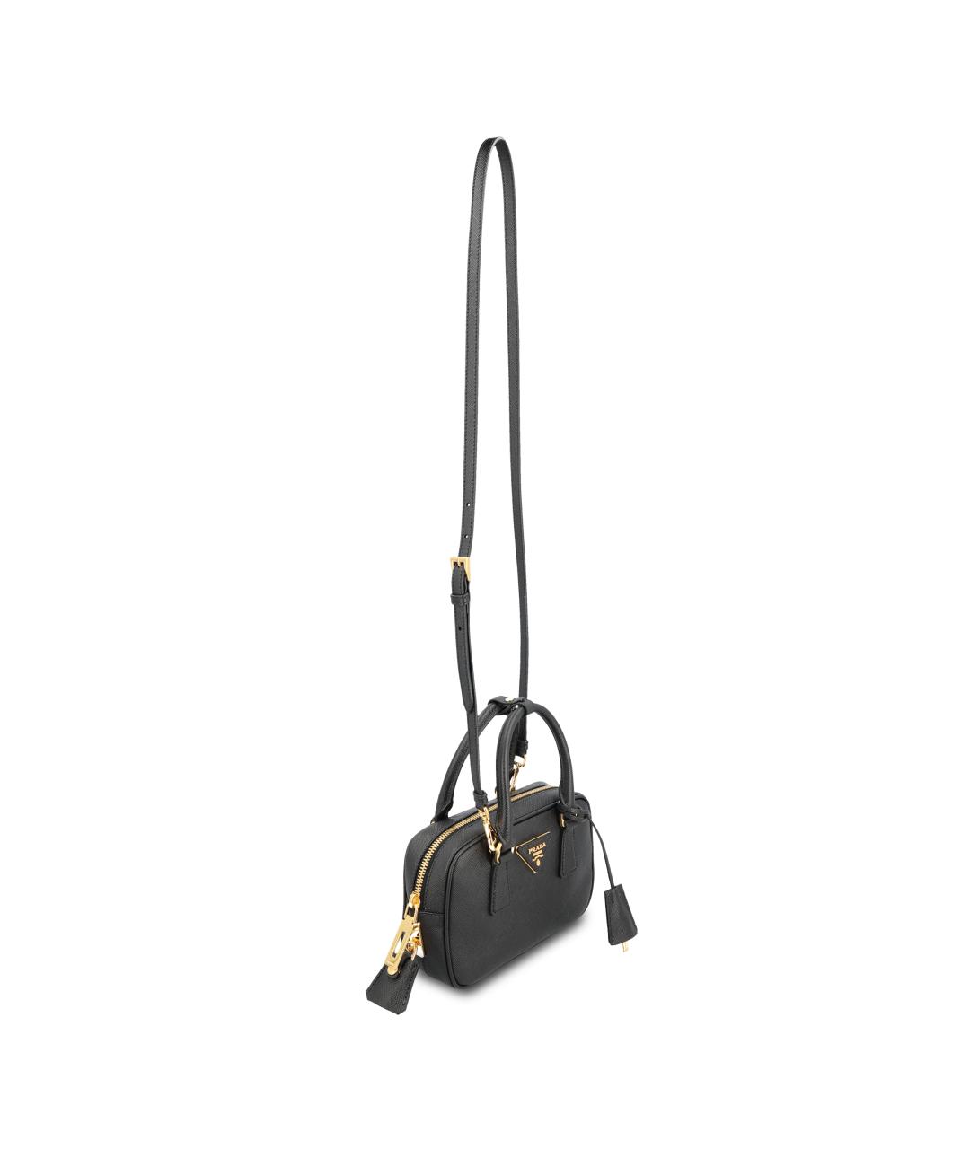 PRADA Черная кожаная сумка тоут, фото 3