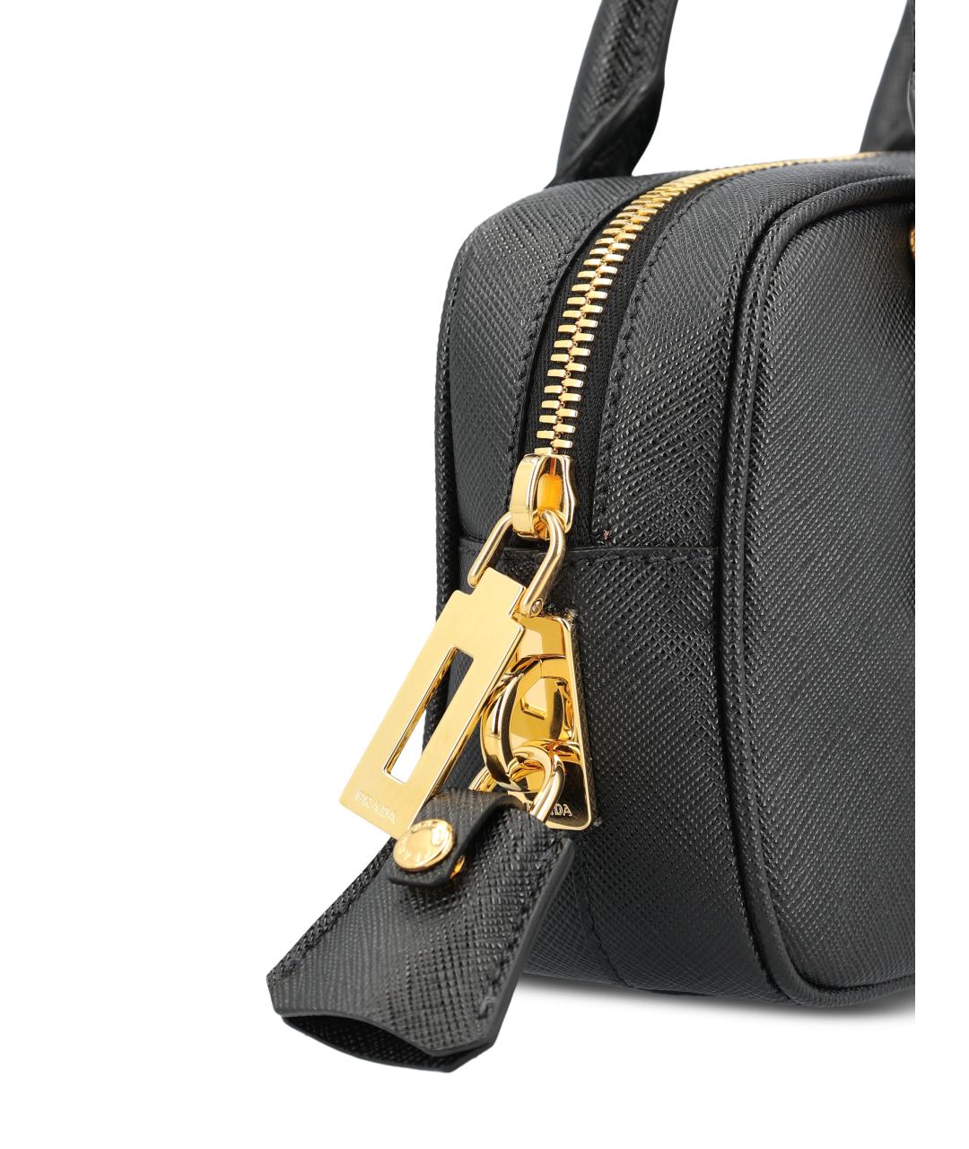 PRADA Черная кожаная сумка тоут, фото 4