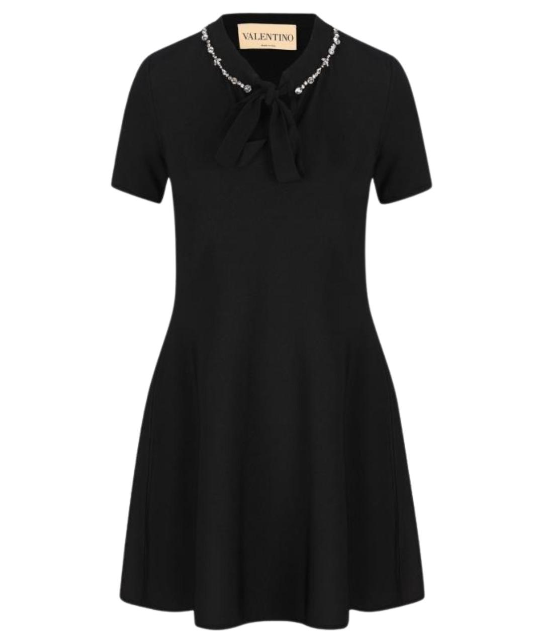 VALENTINO Черное вискозное платье, фото 1