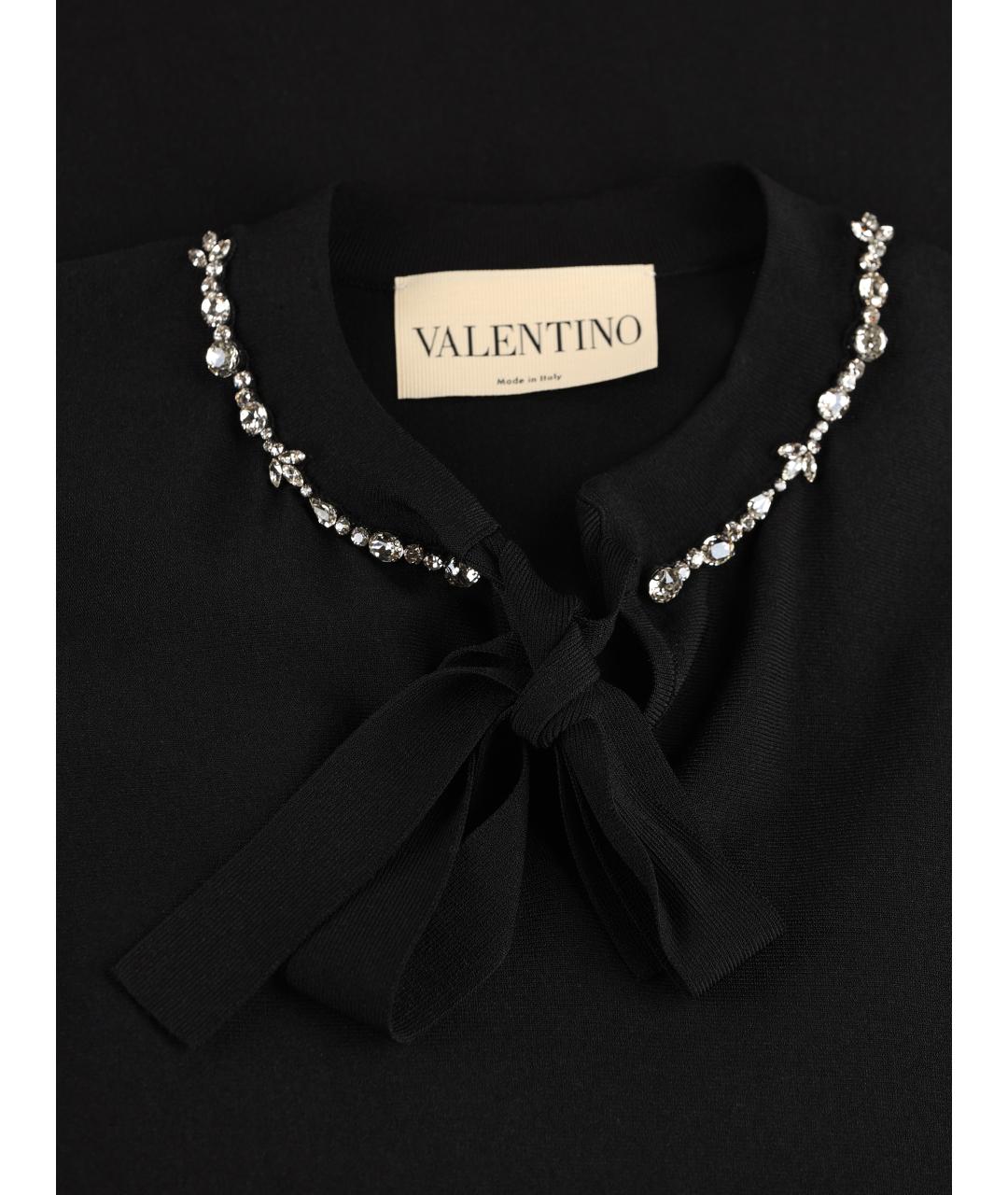VALENTINO Черное вискозное платье, фото 3