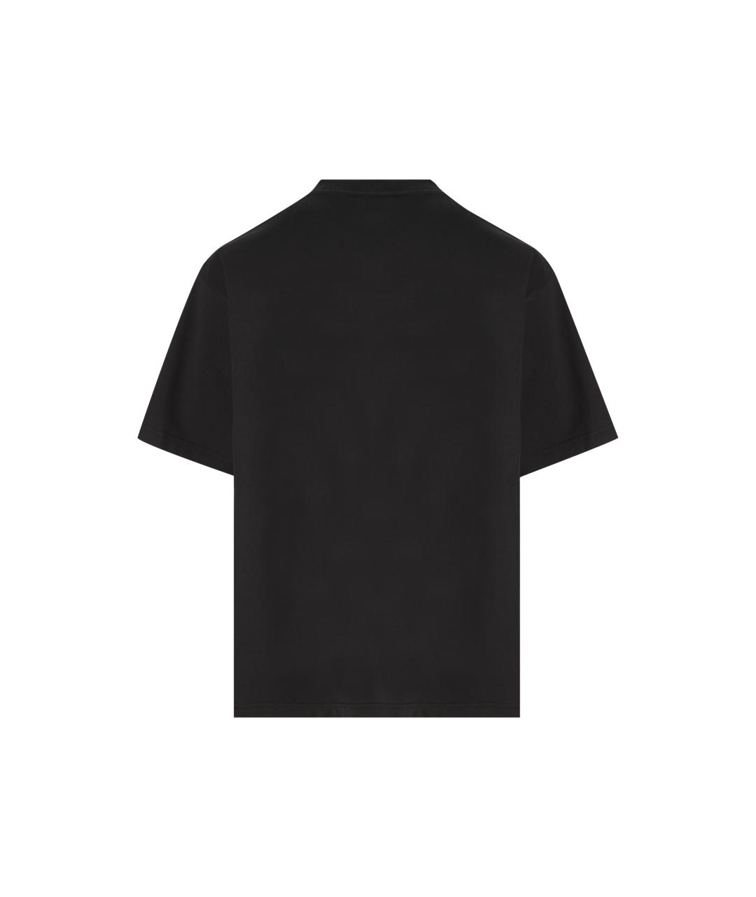BALENCIAGA Черная хлопковая футболка, фото 2