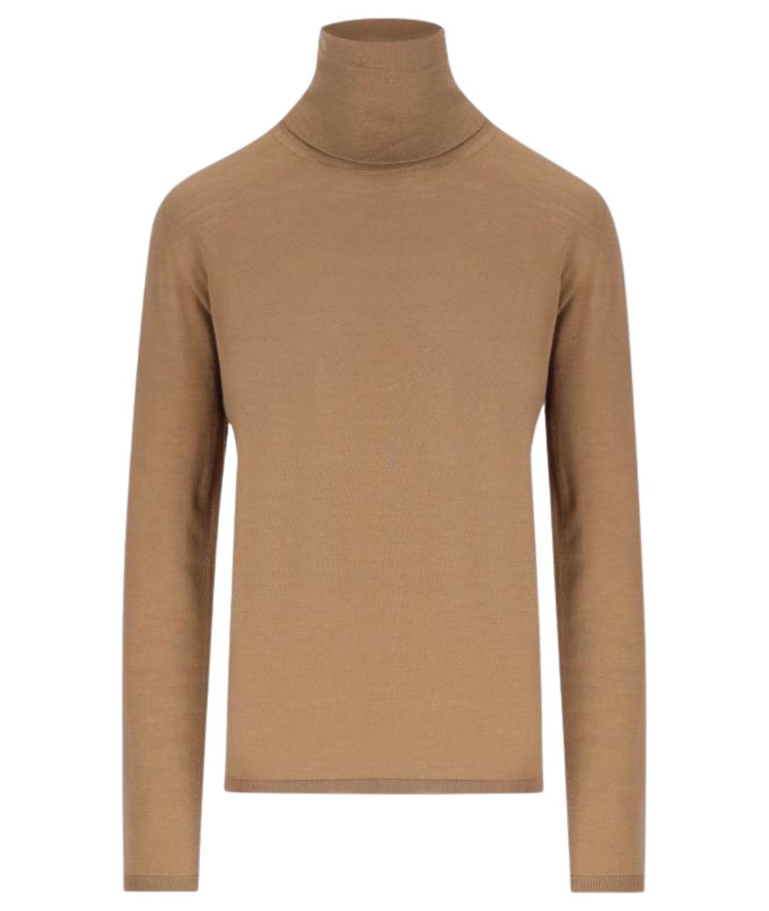 MAX MARA Бежевый шерстяной джемпер / свитер, фото 1