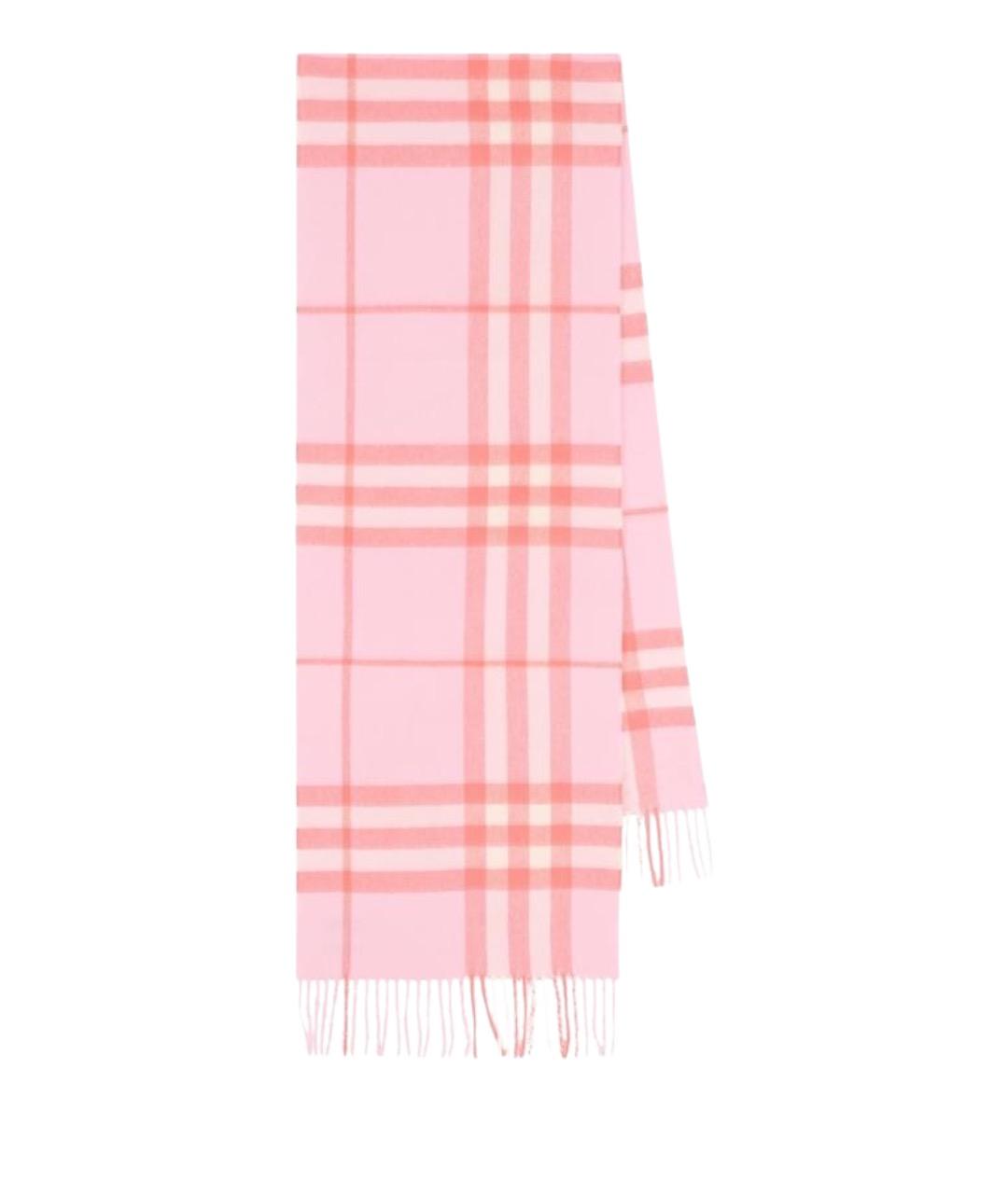 BURBERRY Розовый кашемировый шарф, фото 1
