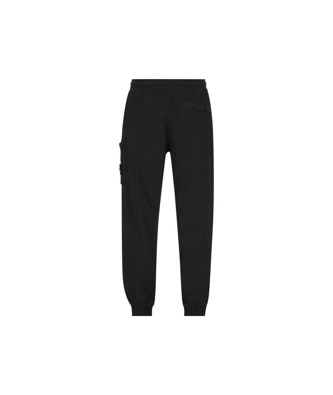 STONE ISLAND Черные хлопковые повседневные брюки, фото 2