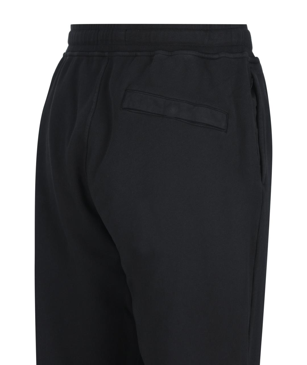 STONE ISLAND Черные хлопковые повседневные брюки, фото 4