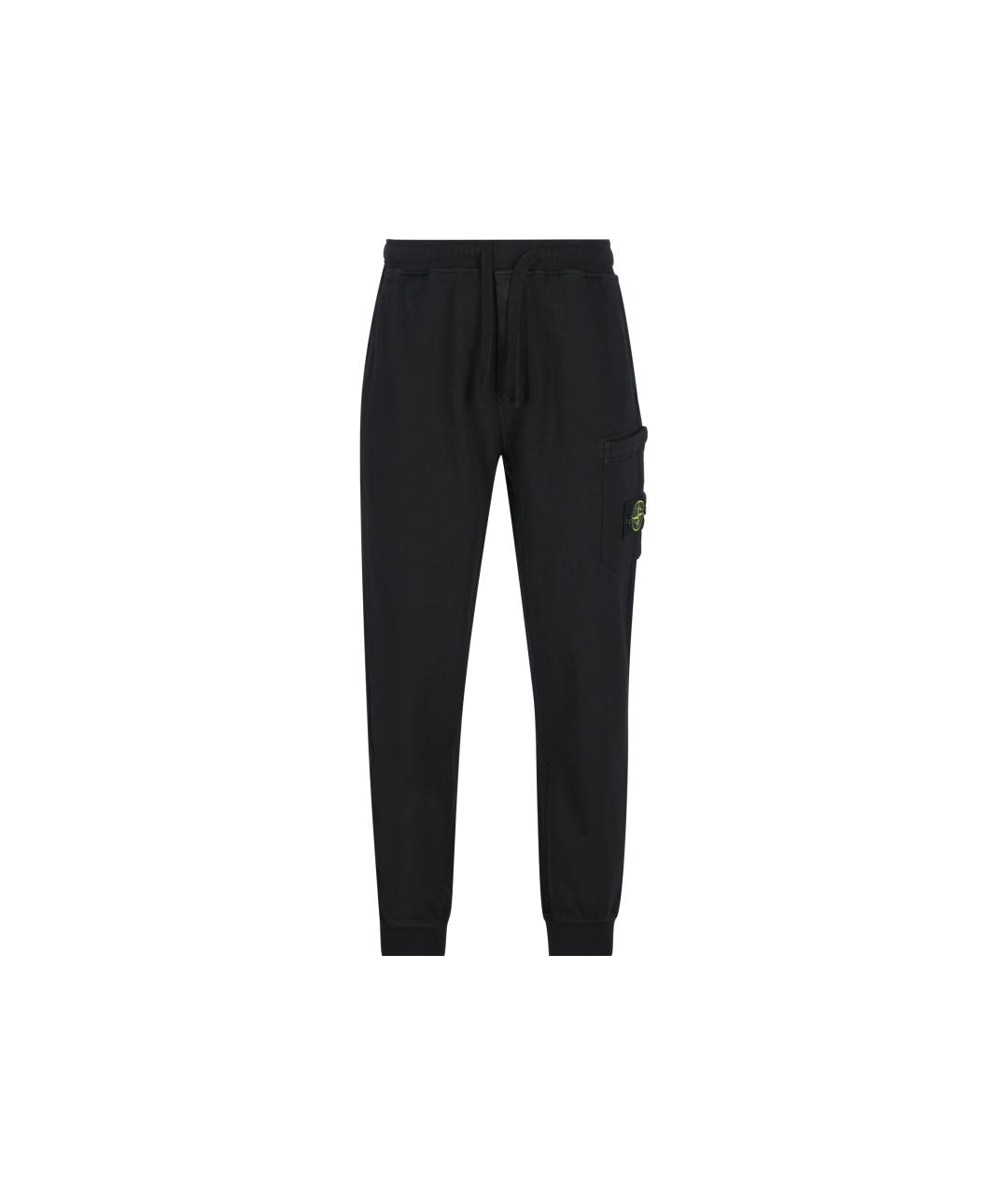 STONE ISLAND Черные хлопковые повседневные брюки, фото 5
