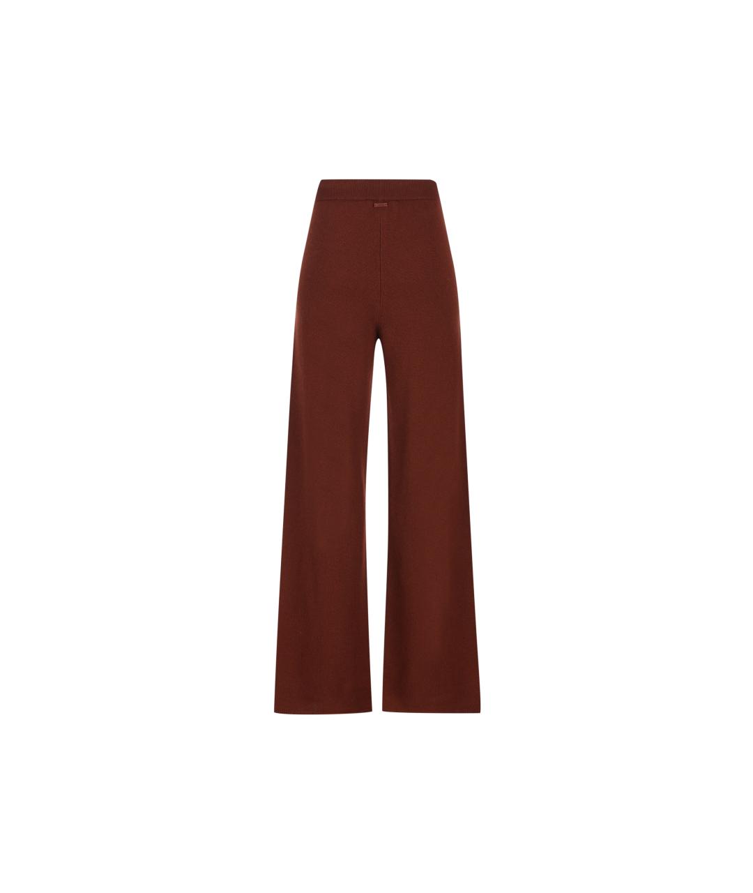 MAX MARA Красные кашемировые прямые брюки, фото 2