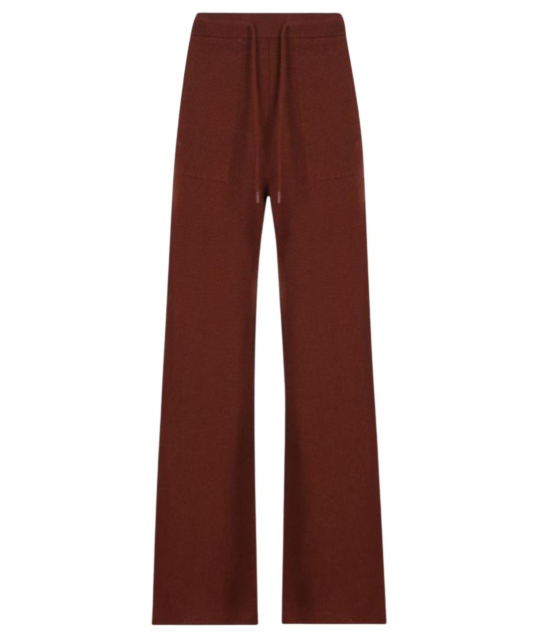 MAX MARA Красные кашемировые прямые брюки, фото 1
