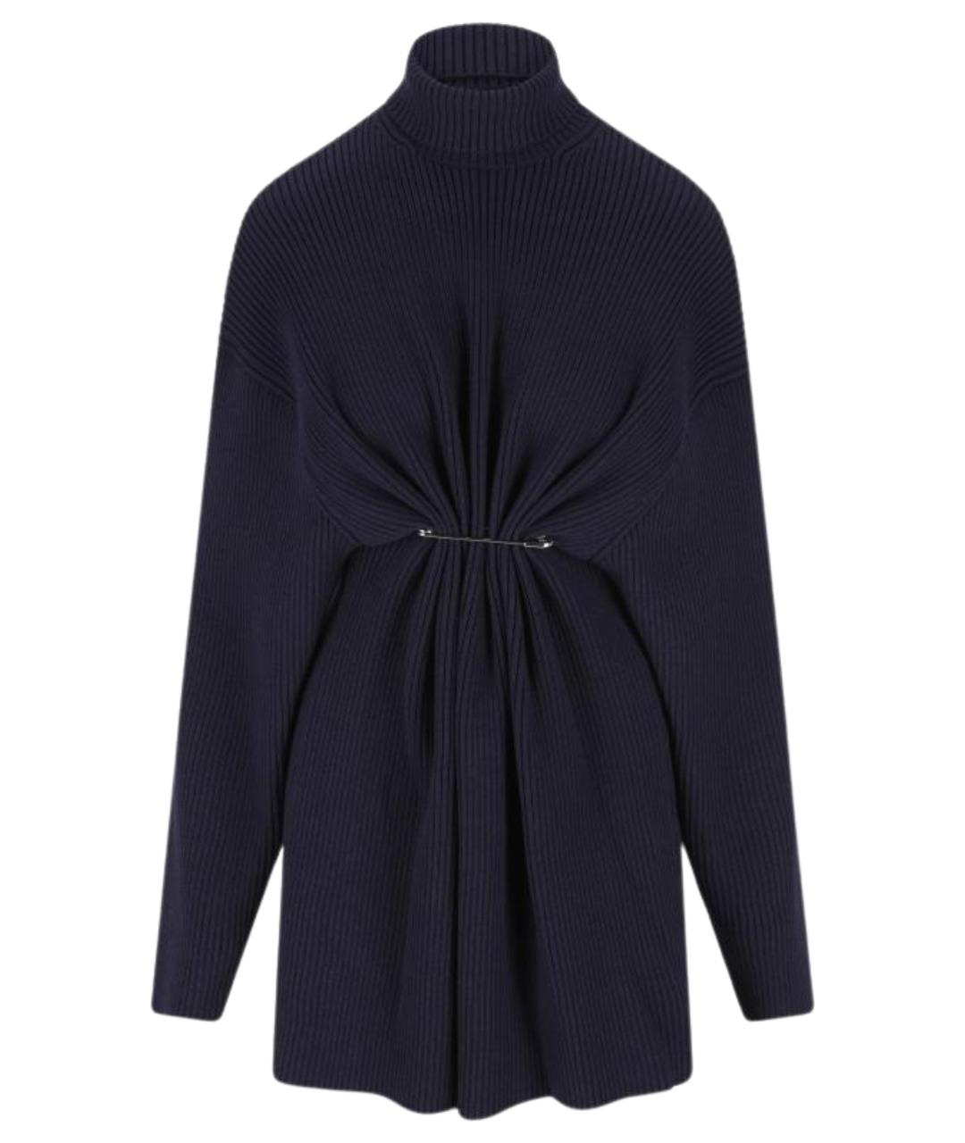 BALENCIAGA Темно-синее хлопковое платье, фото 1