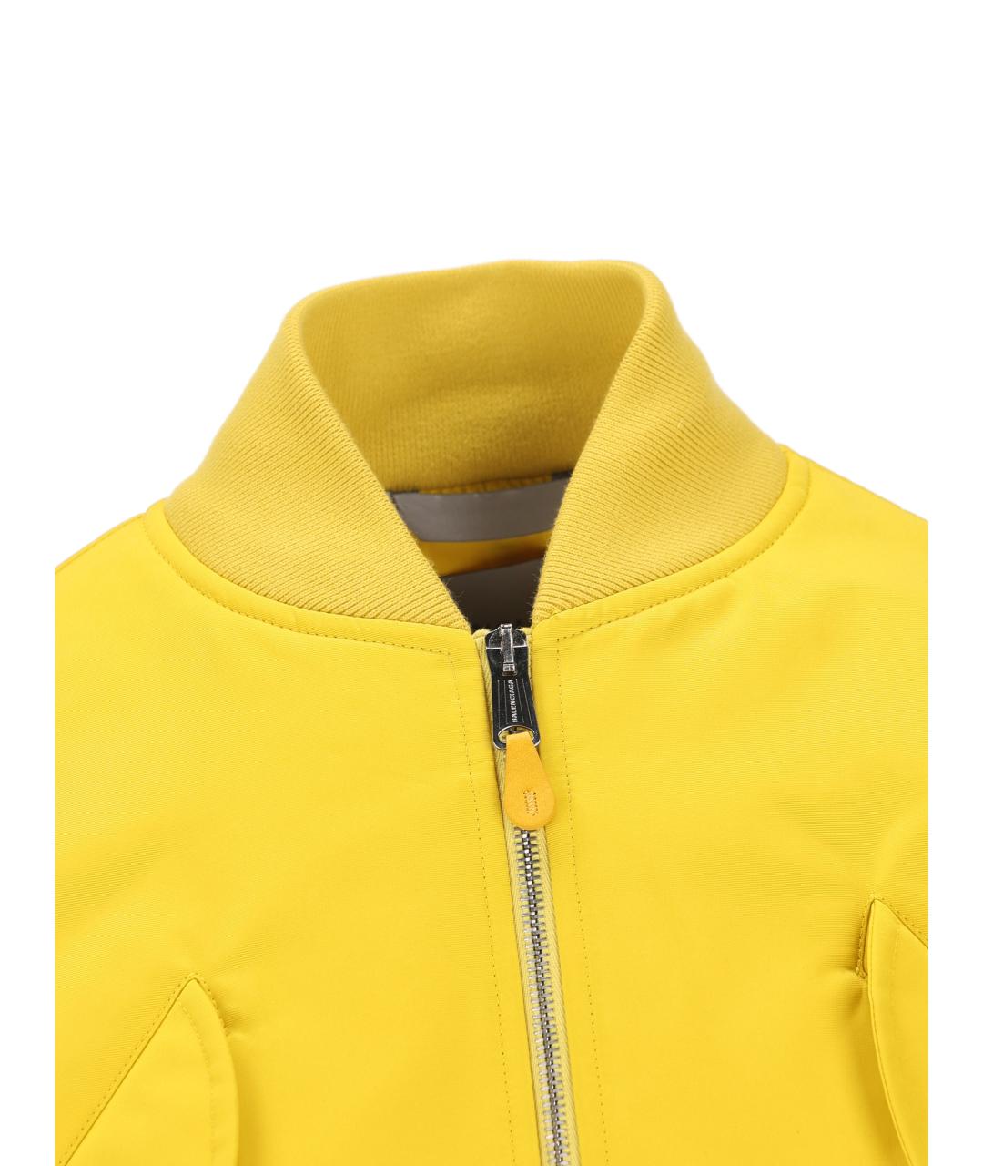 BALENCIAGA Желтая полиэстеровая куртка, фото 3
