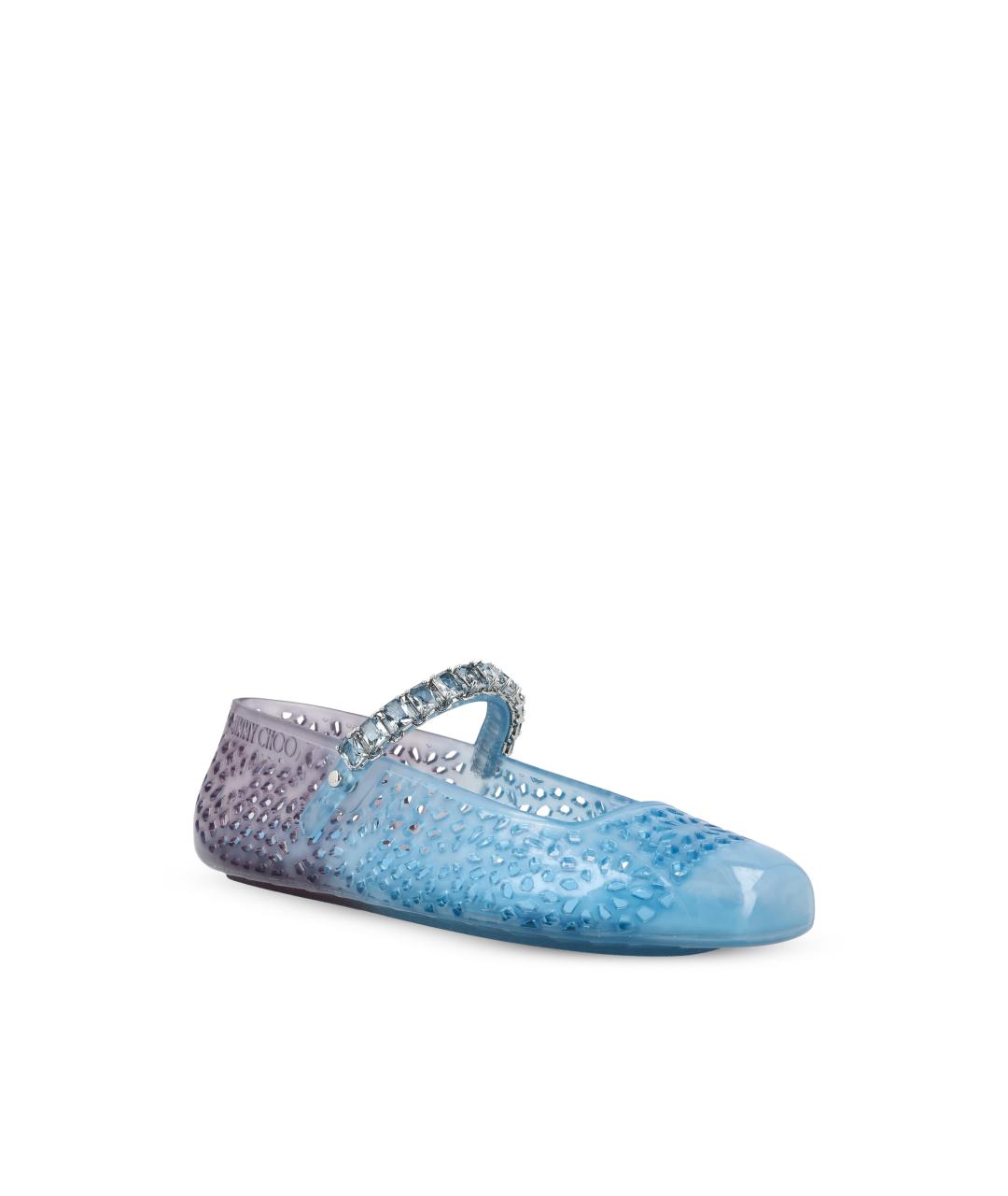 JIMMY CHOO Голубые резиновые балетки, фото 2