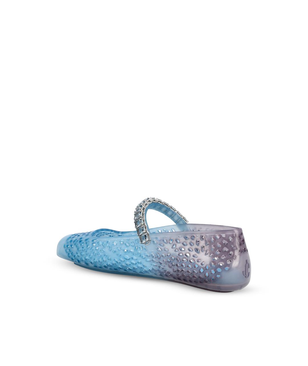 JIMMY CHOO Голубые резиновые балетки, фото 3