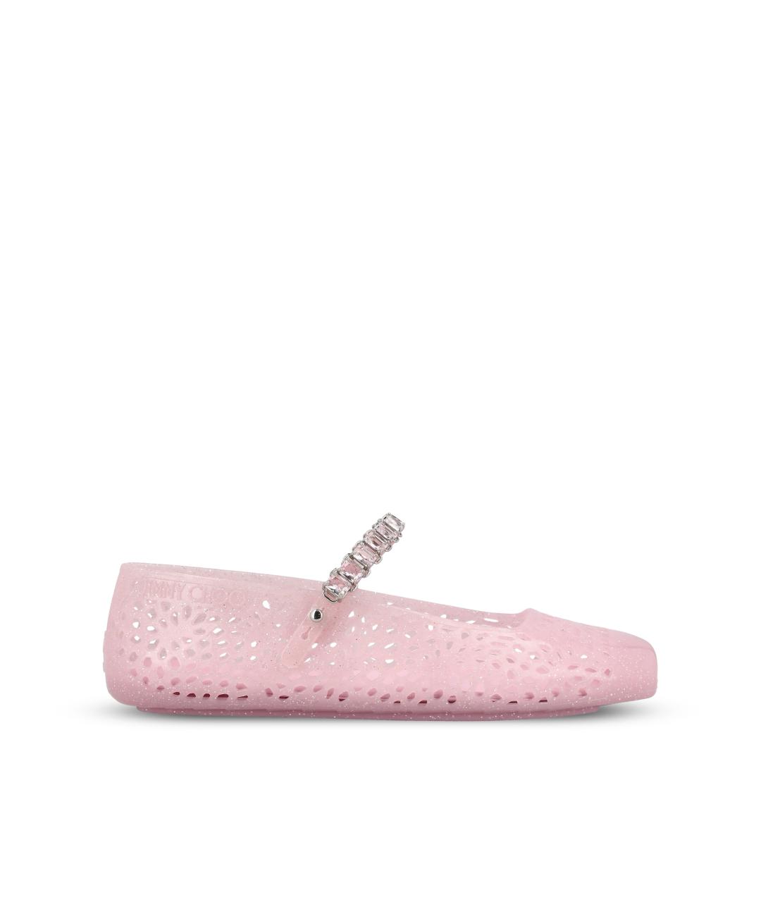 JIMMY CHOO Розовые резиновые балетки, фото 5