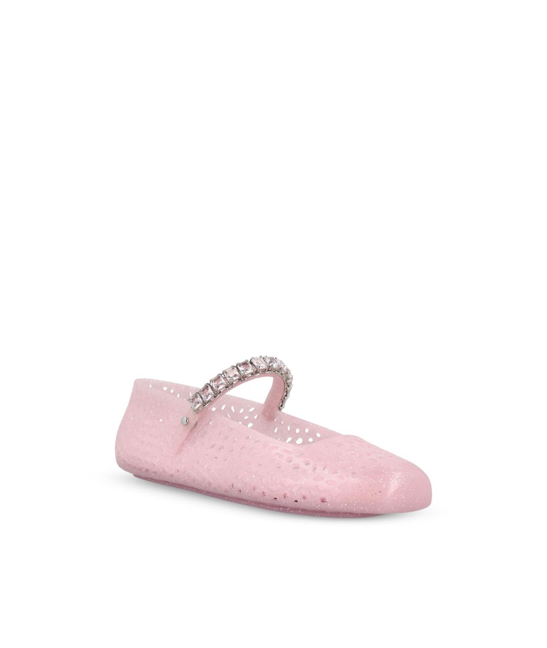 JIMMY CHOO Розовые резиновые балетки, фото 2