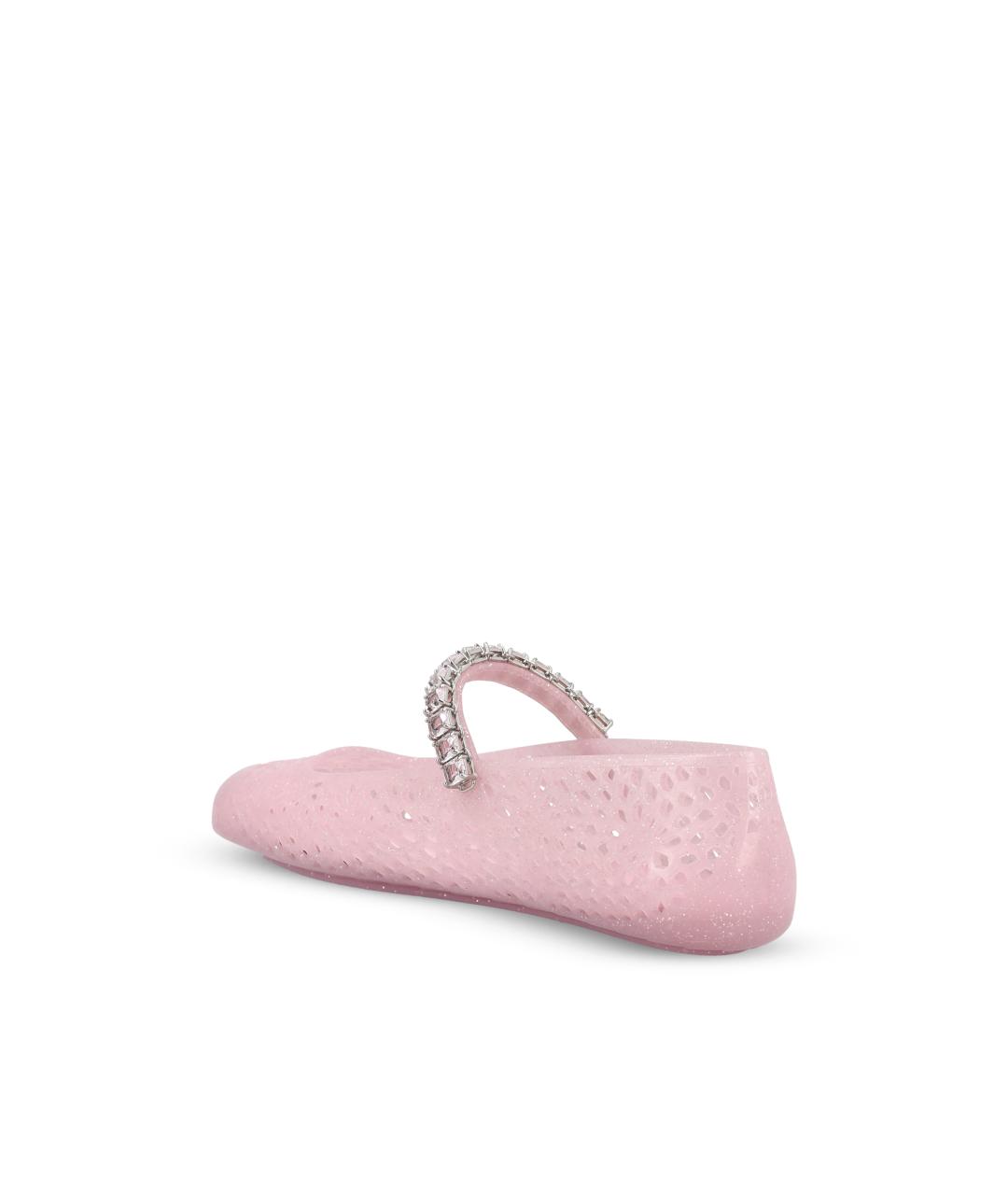 JIMMY CHOO Розовые резиновые балетки, фото 3