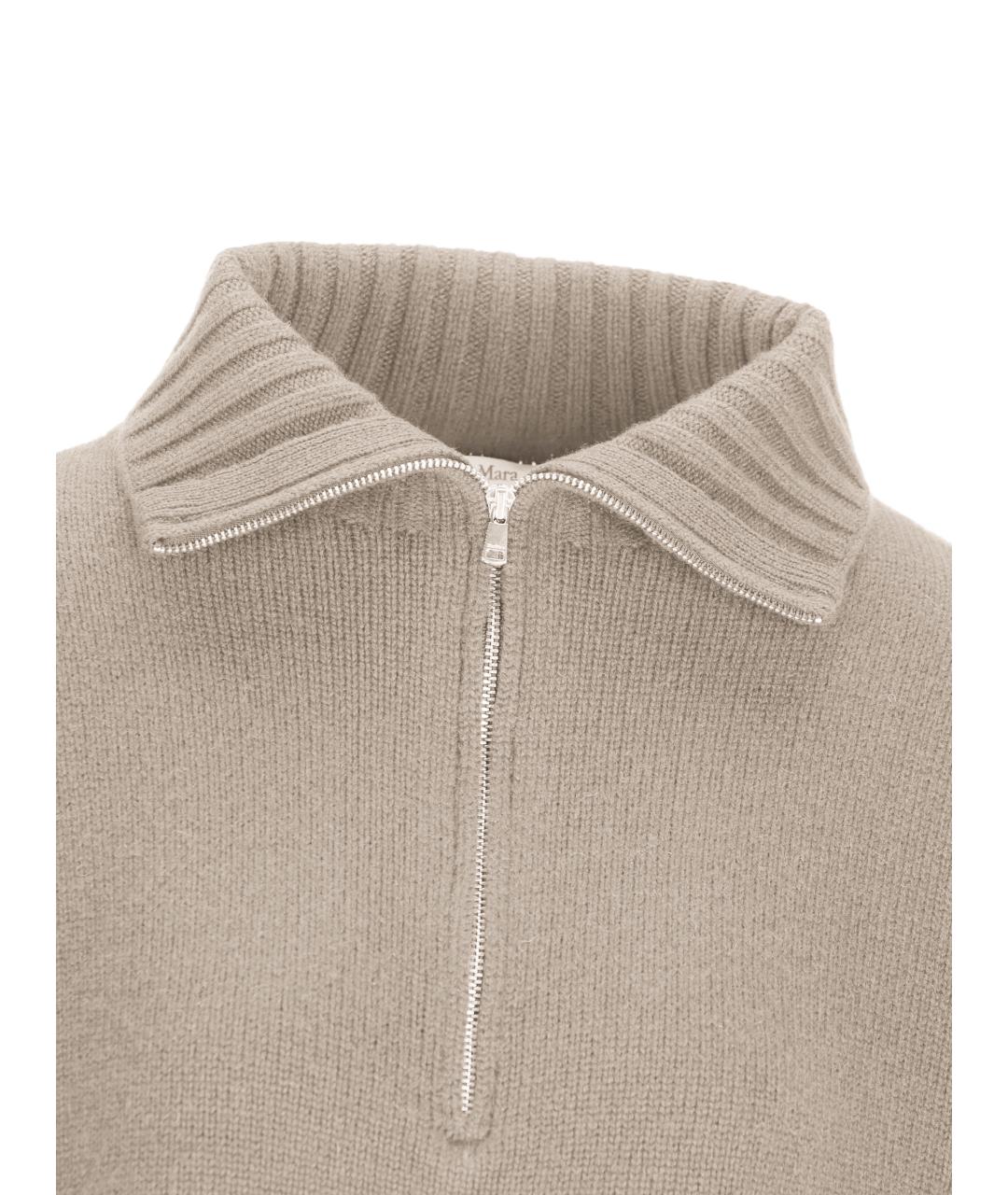 MAX MARA Бежевый кашемировый джемпер / свитер, фото 3