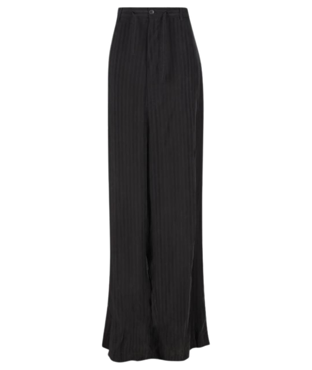 BALENCIAGA Черные купровые брюки широкие, фото 1