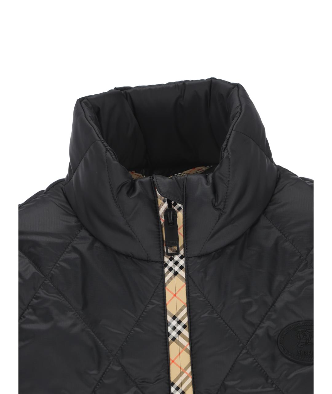 BURBERRY Черный нейлоновый жилет, фото 3