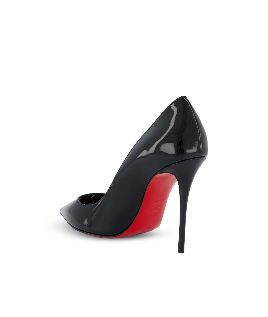 CHRISTIAN LOUBOUTIN Черные кожаные туфли, фото 3
