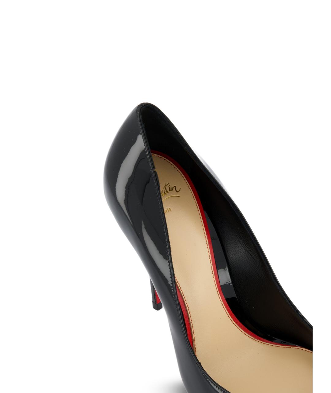 CHRISTIAN LOUBOUTIN Черные кожаные туфли, фото 4