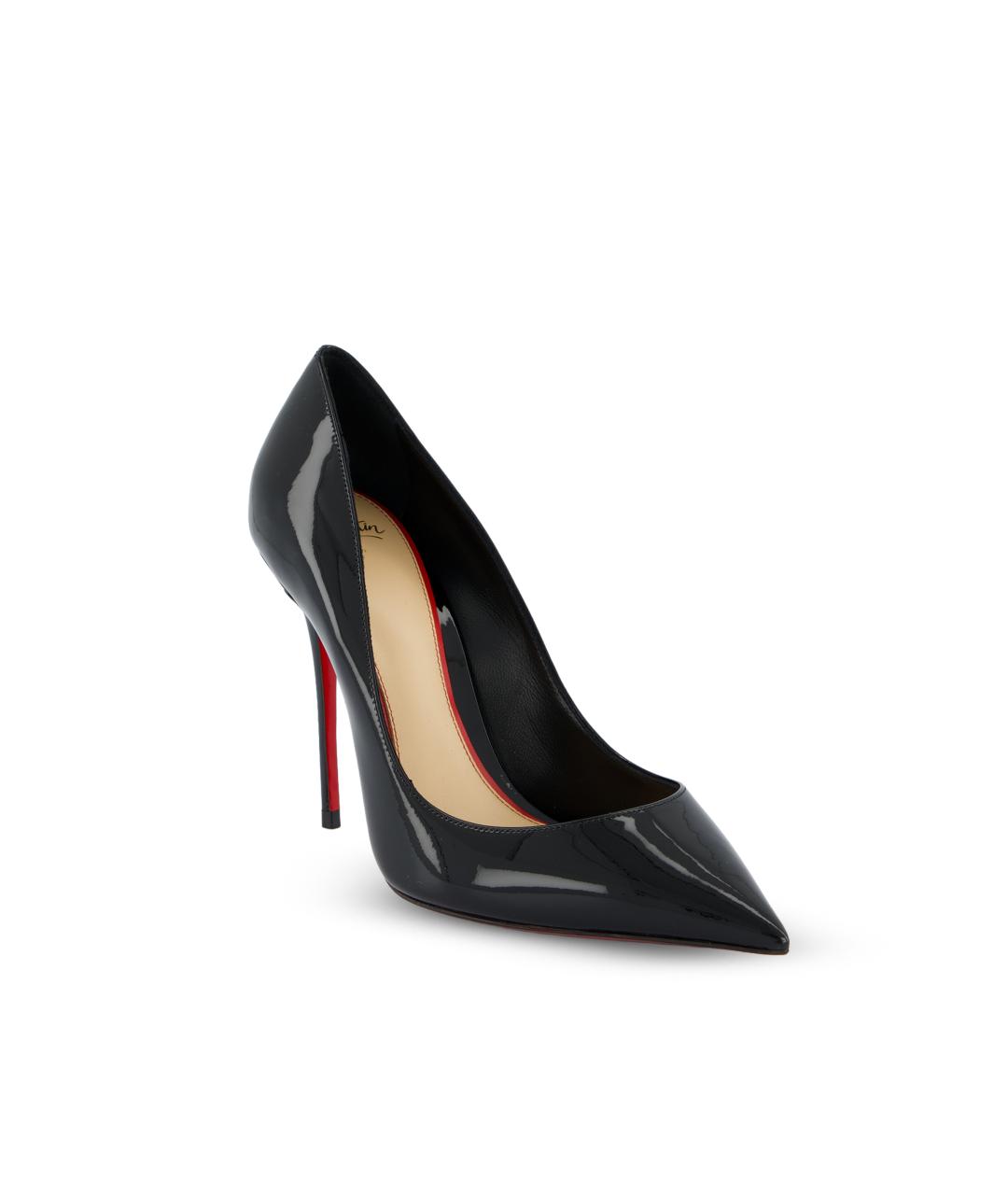 CHRISTIAN LOUBOUTIN Черные кожаные туфли, фото 2