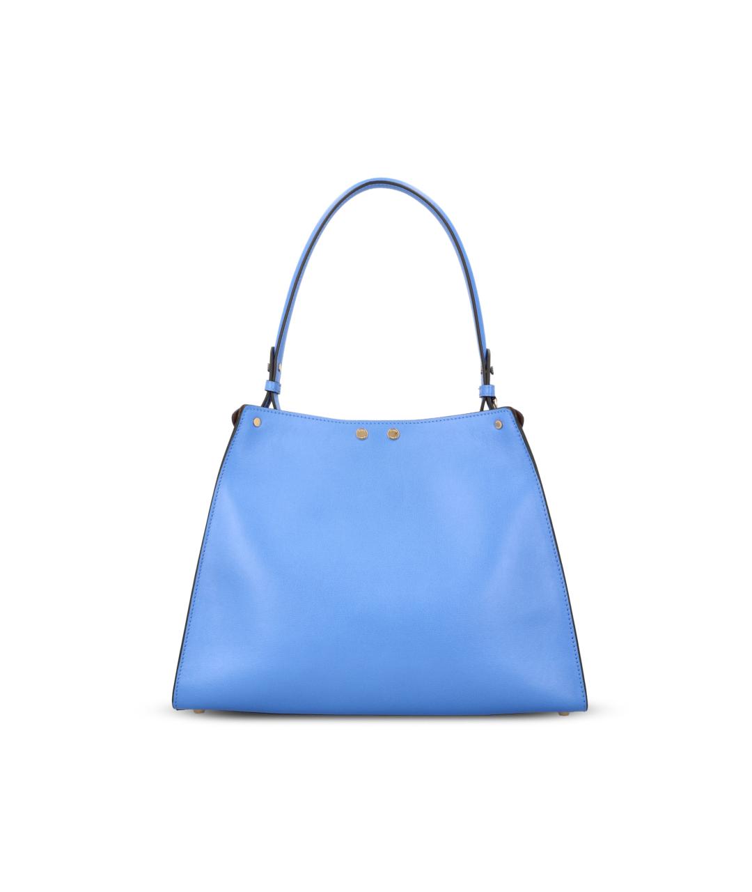 FENDI Голубая кожаная сумка тоут, фото 2