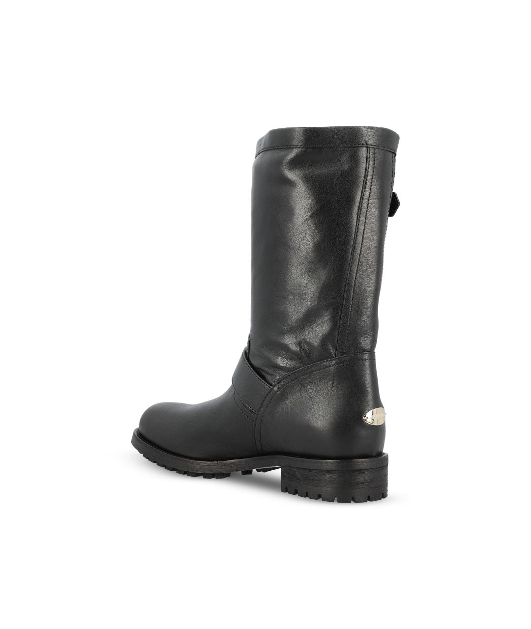 JIMMY CHOO Черные кожаные сапоги, фото 3