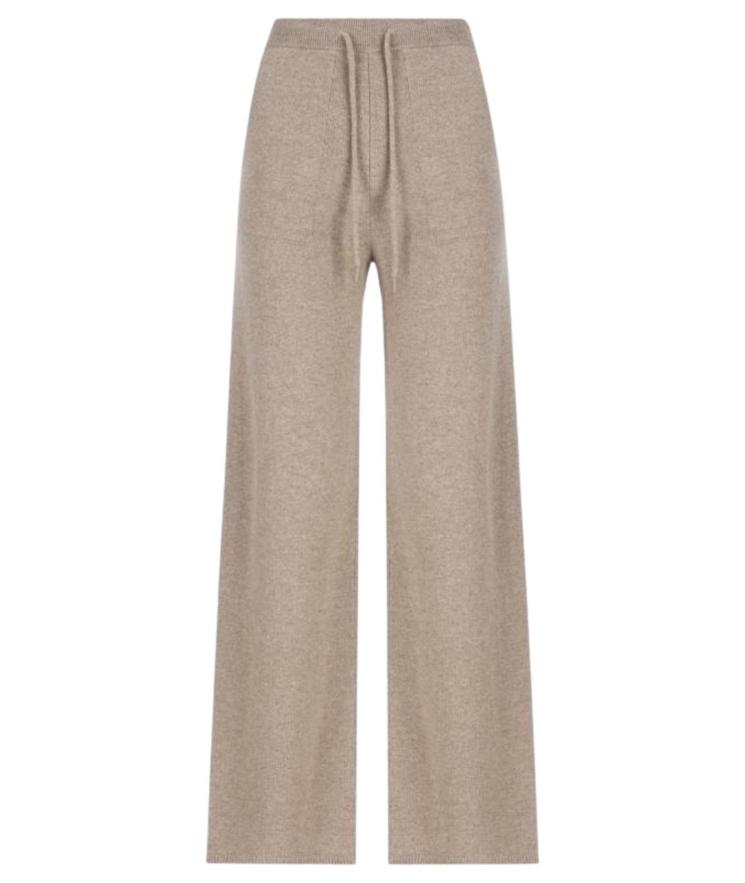 MAX MARA Бежевые кашемировые брюки широкие, фото 1