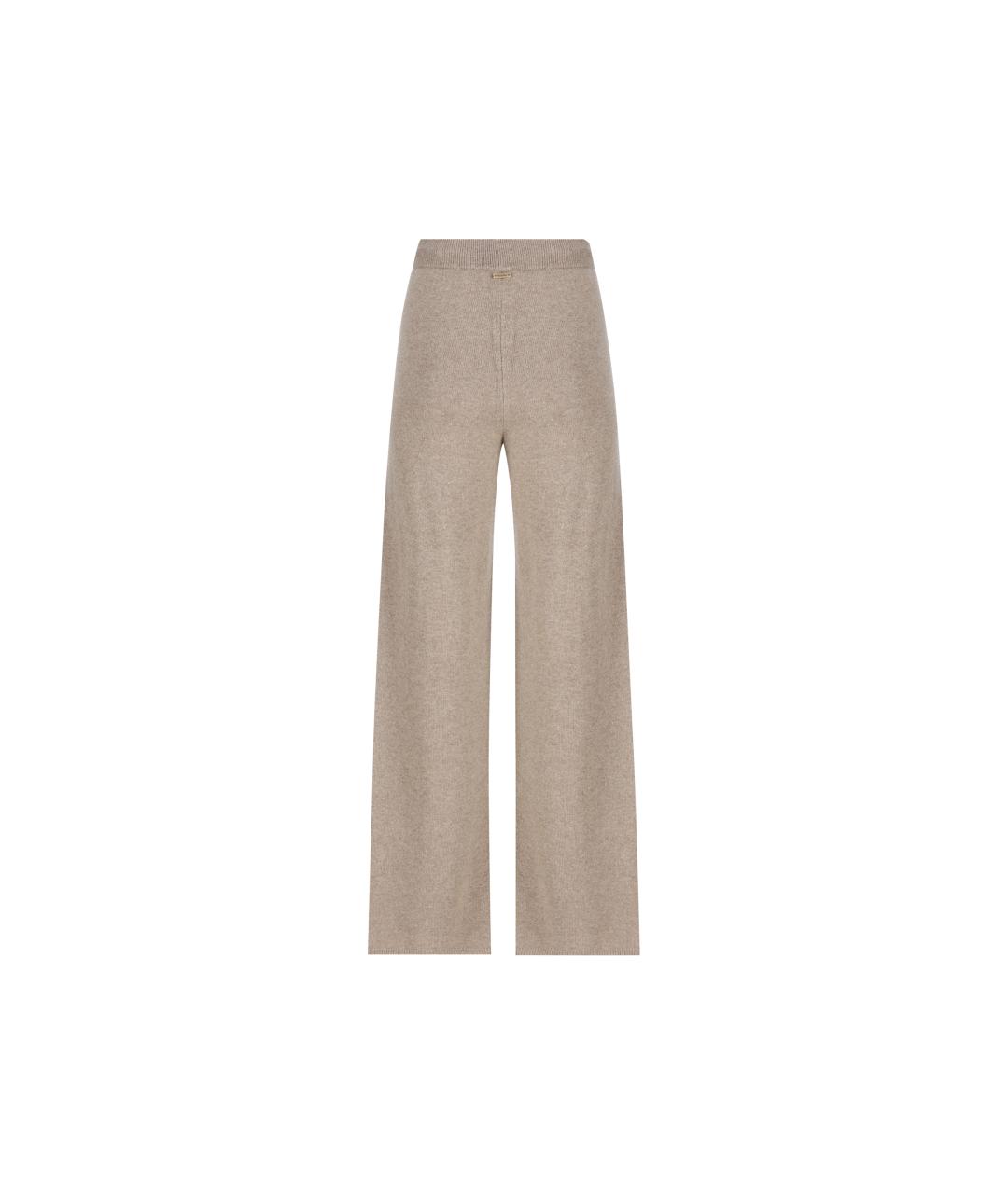 MAX MARA Бежевые кашемировые брюки широкие, фото 2