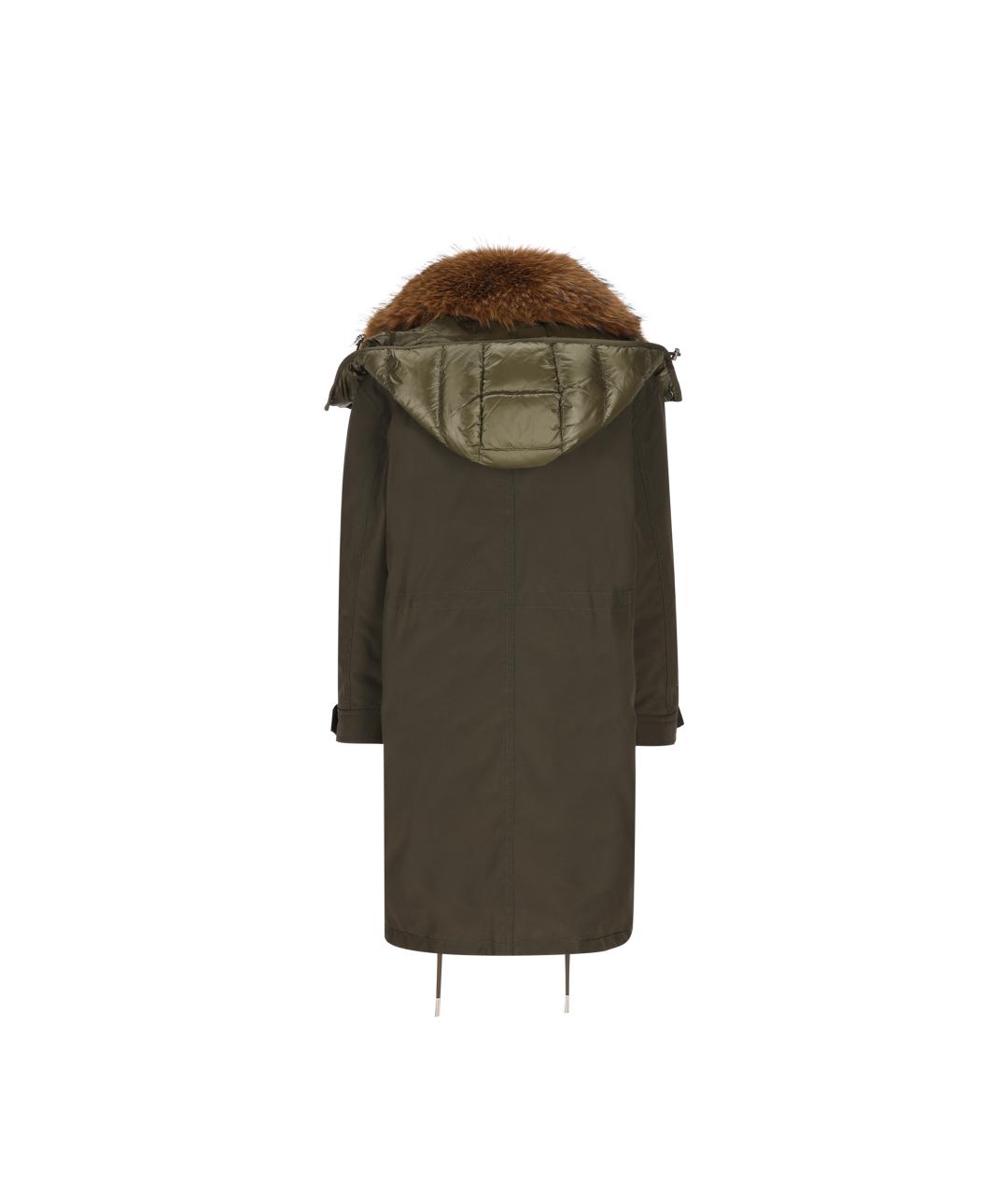 MONCLER Зеленая полиэстеровая парка, фото 2