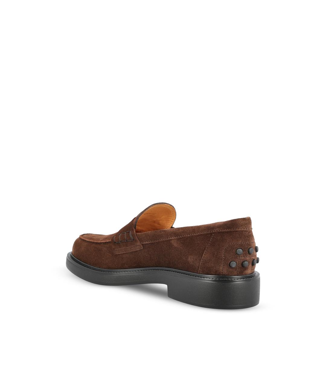 TOD'S Коричневые кожаные лоферы, фото 3
