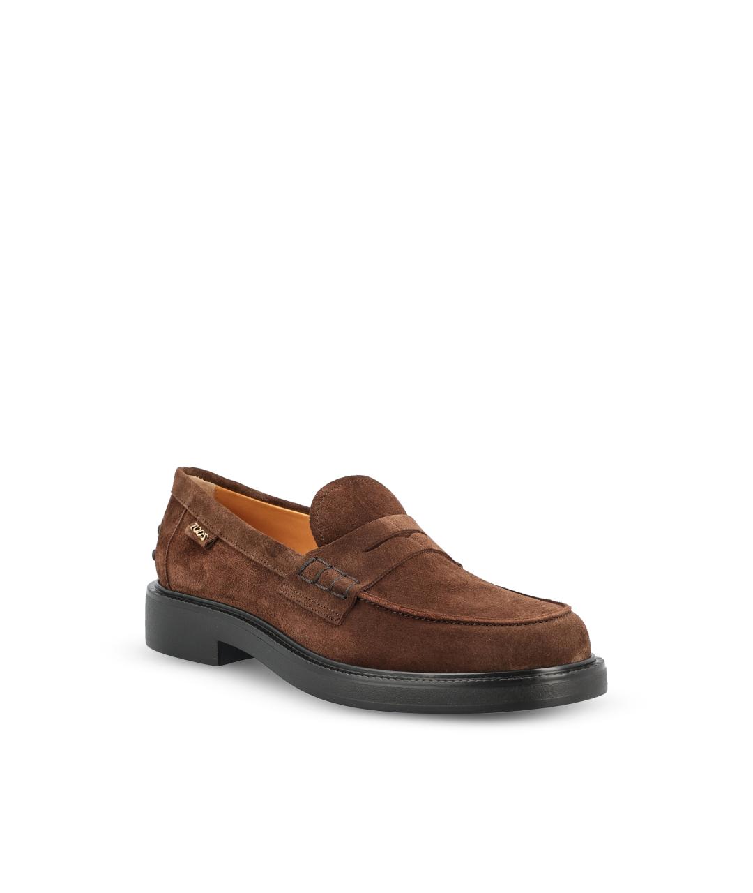 TOD'S Коричневые кожаные лоферы, фото 2