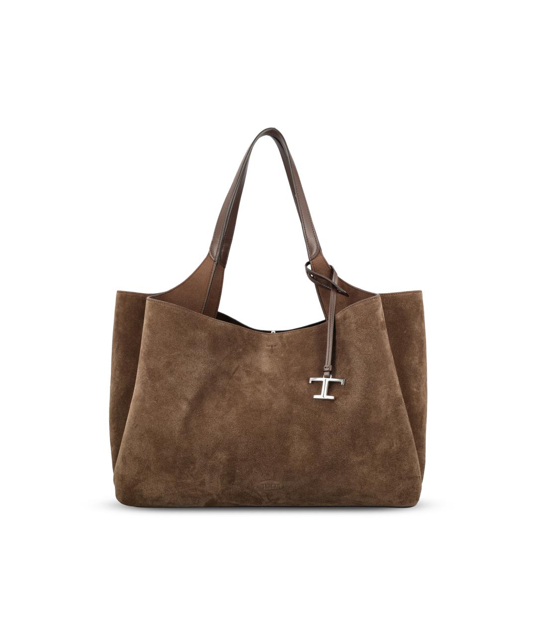 TOD'S Коричневая замшевая сумка тоут, фото 5