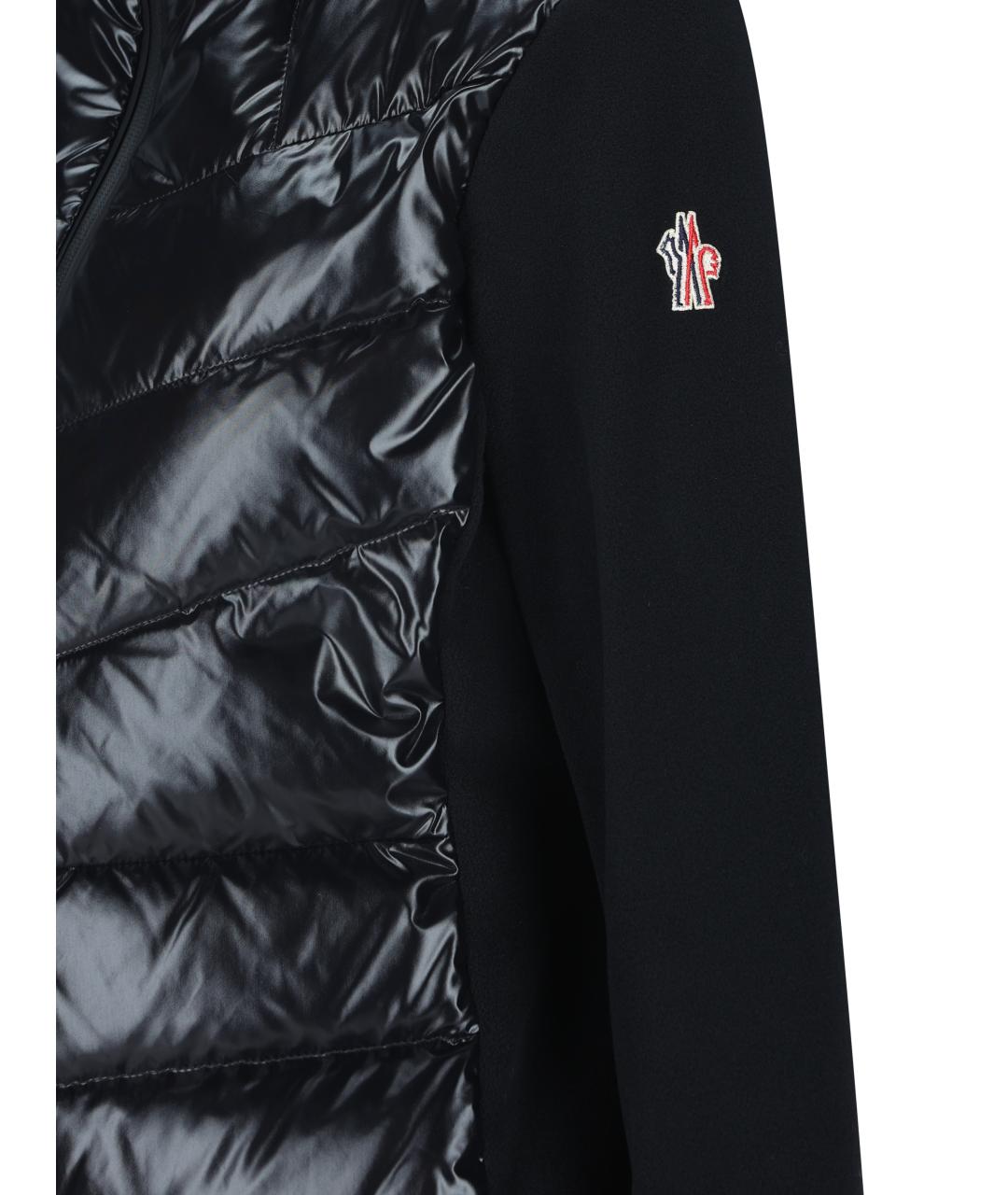 MONCLER GRENOBLE Черный полиамидовый кардиган, фото 4