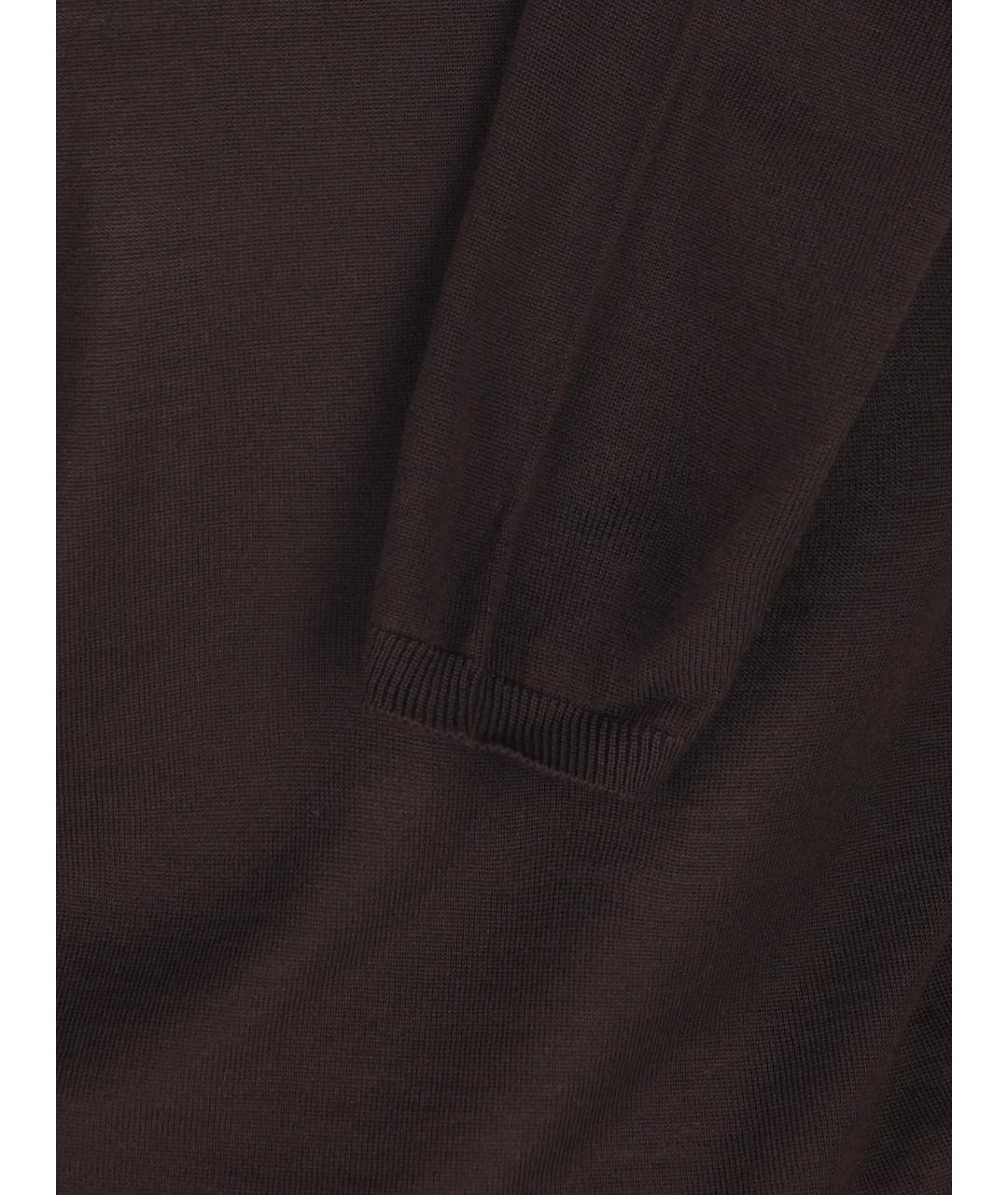 MAX MARA Коричневая шерстяная водолазка, фото 4